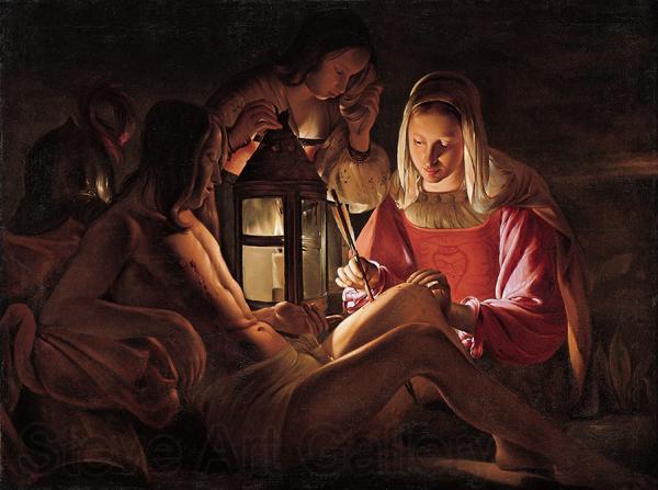 Georges de La Tour Saint Sebastian Tended by Irene Norge oil painting art
